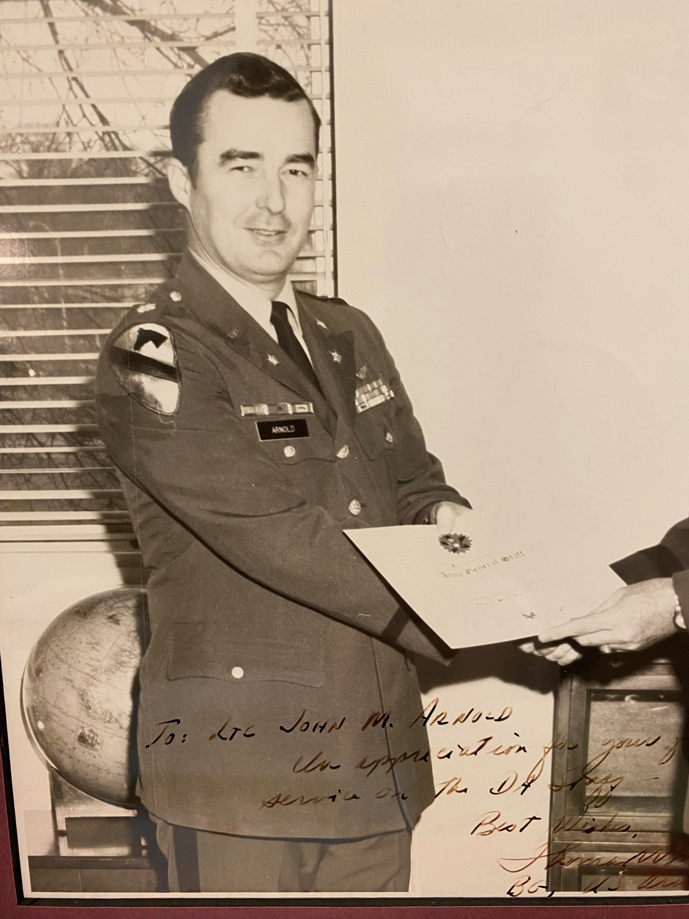 Obituary of Lt. Col. (Ret.) John Matthews Arnold