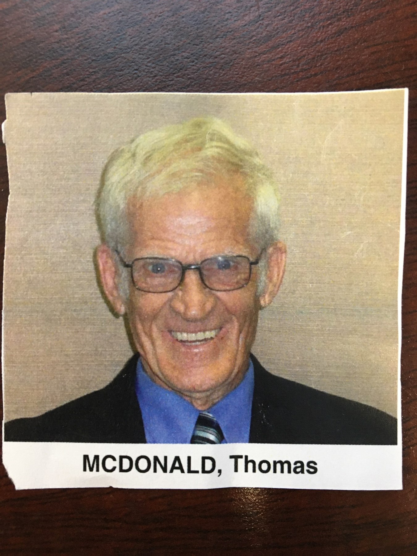 Obituary of Thomas William "Billy" McDonald