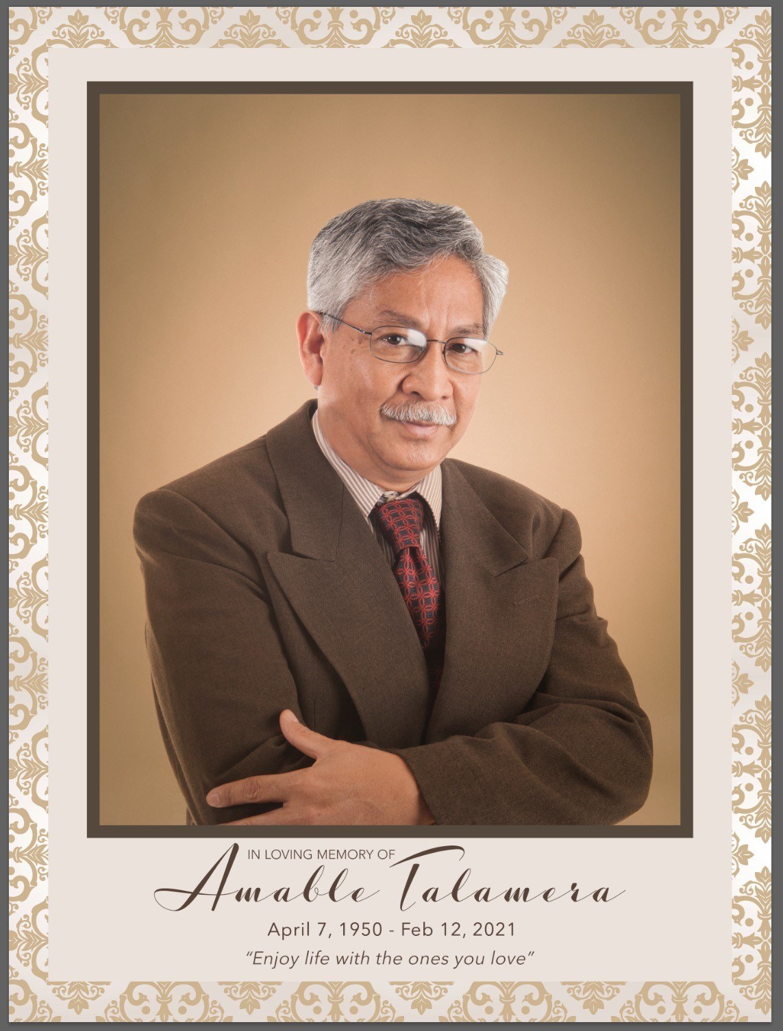 Obituary of Amable Solidum Talamera