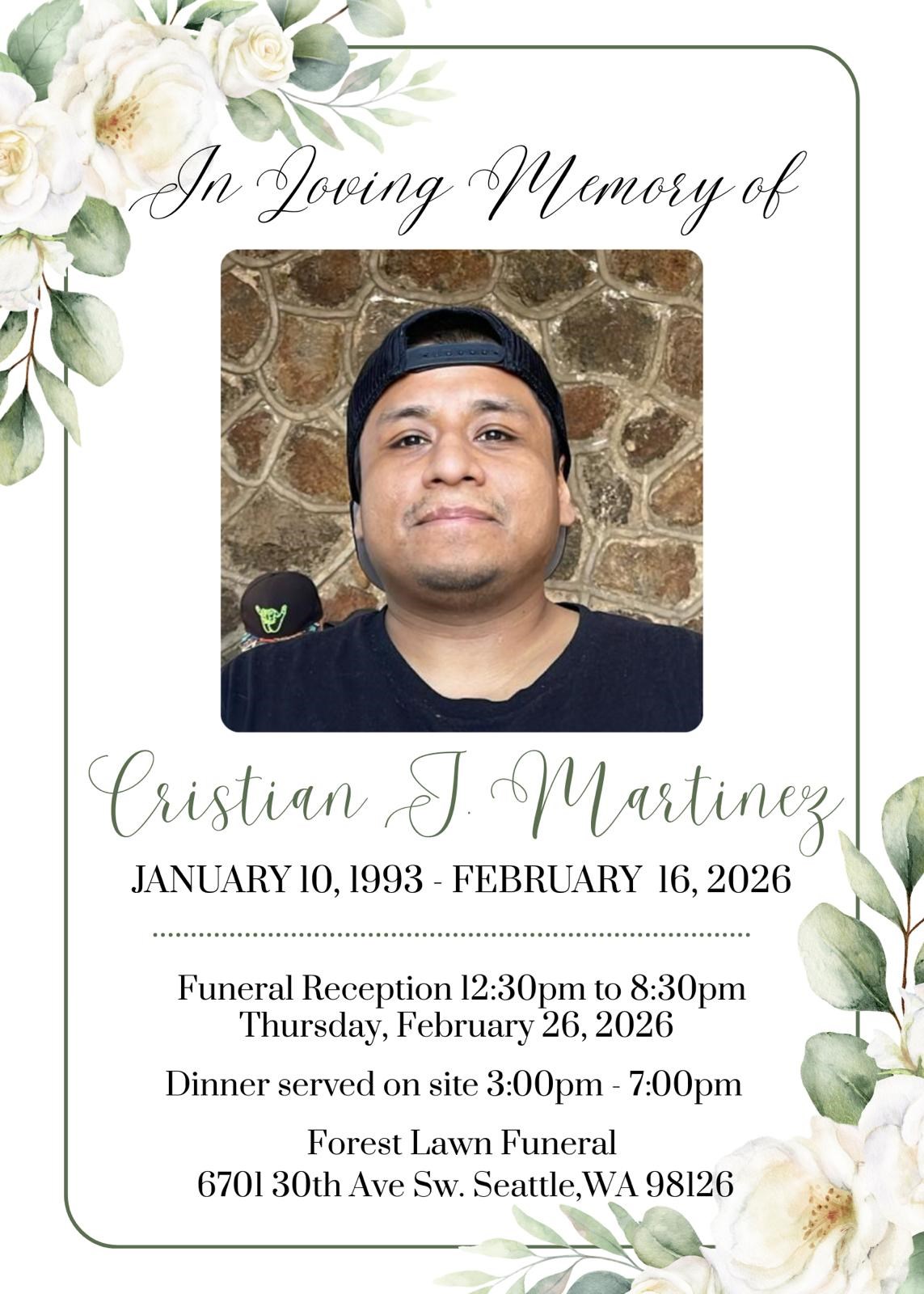 Obituary of Cristian Jobany Martinez
