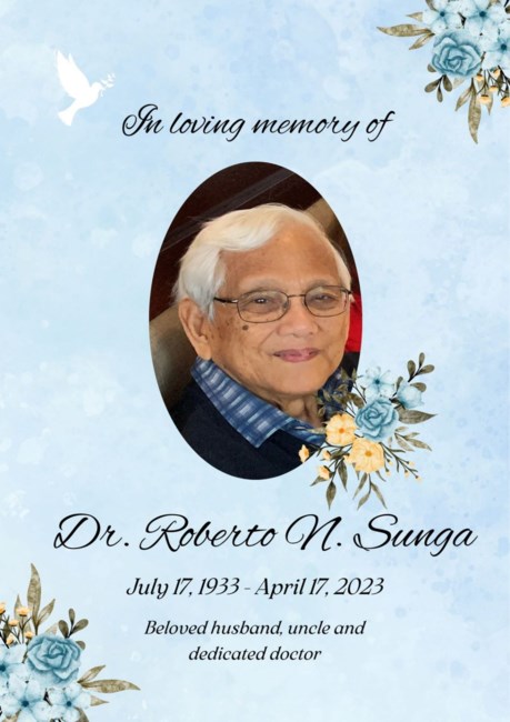 Obituary of Dr. Roberto N. Sunga