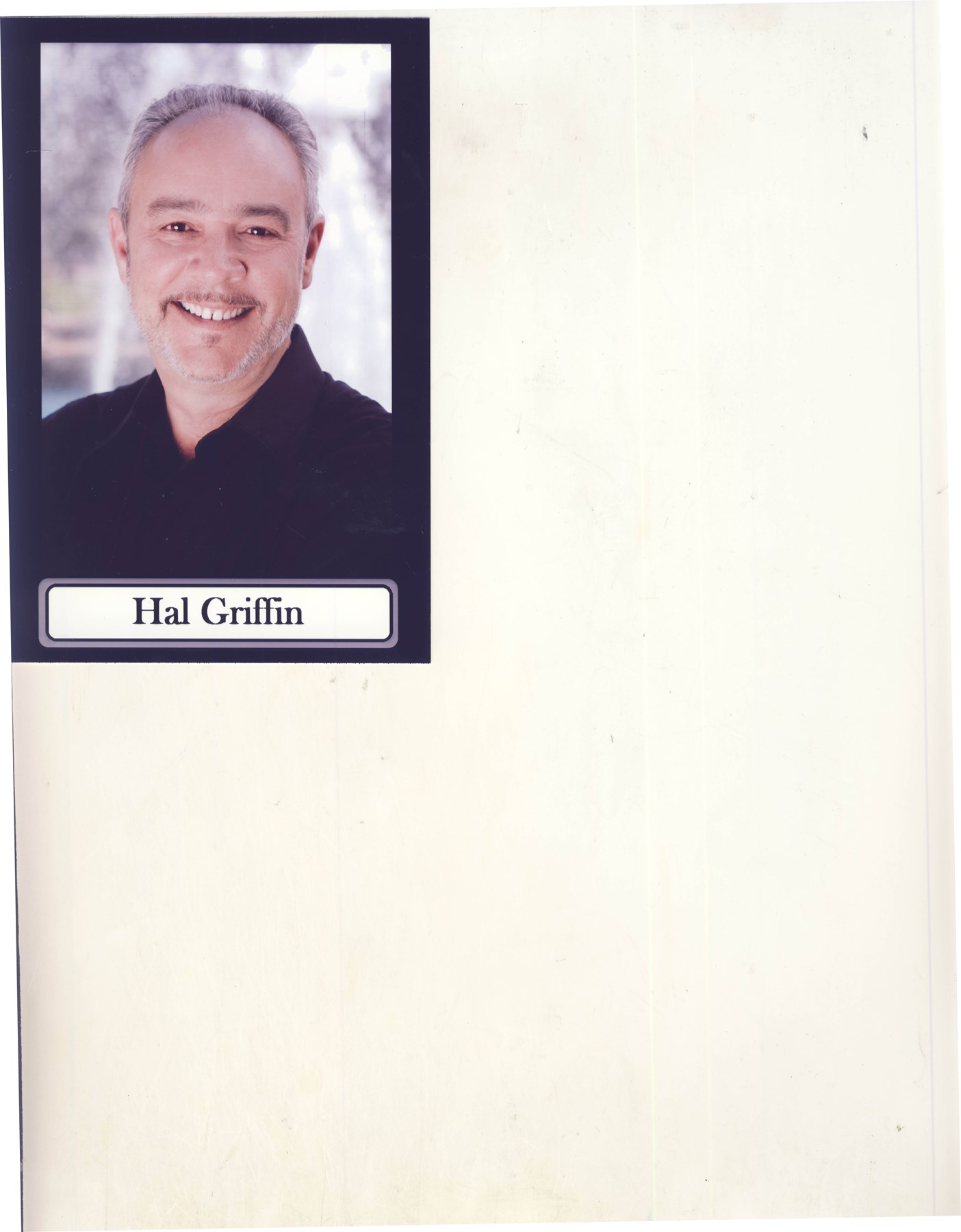 Avis de décès de Harold "Hal" Lamar Griffin Jr.