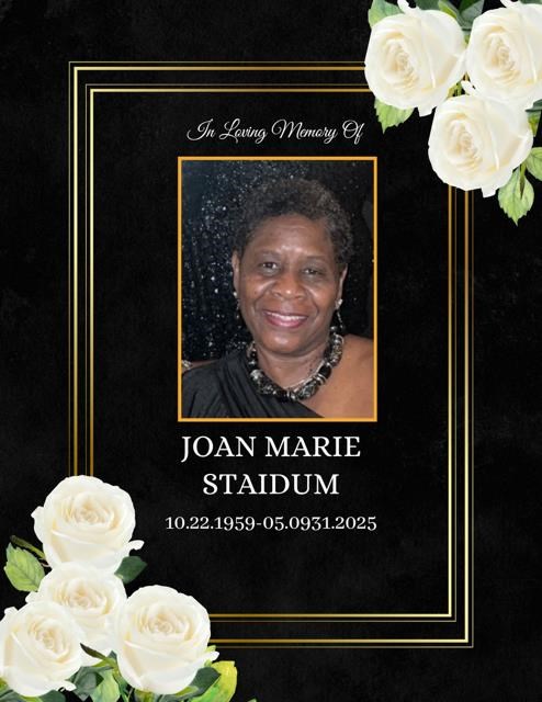 Obituario de Joan Marie Staidum