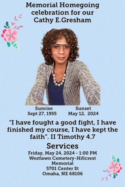 Obituary of Cathy Eva Gresham