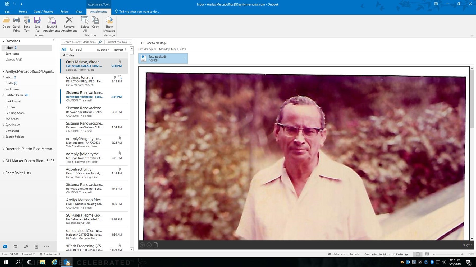 Obituary of Sr. Rafael Díaz González
