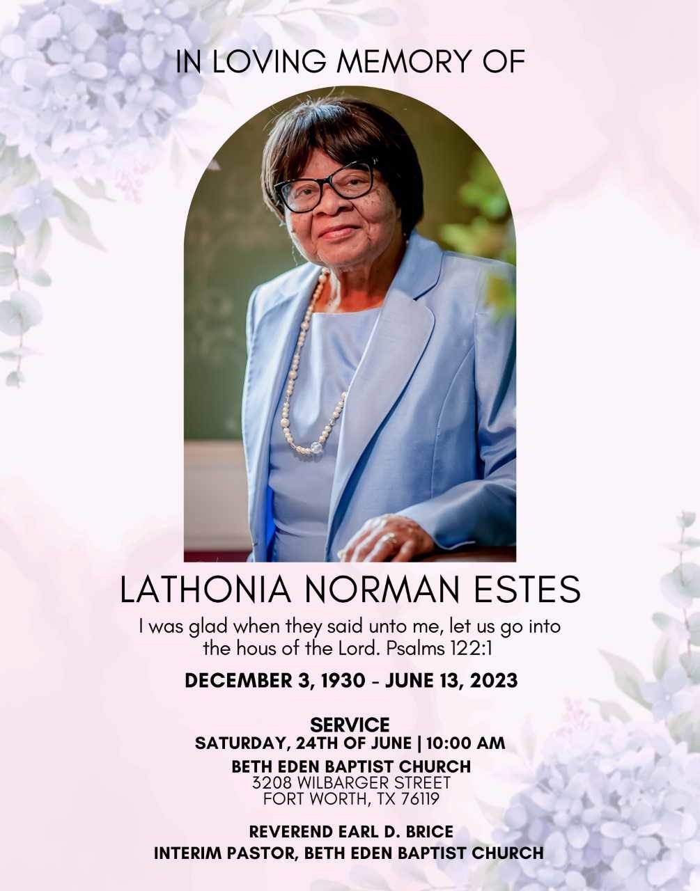 Obituary of Latonia Estes