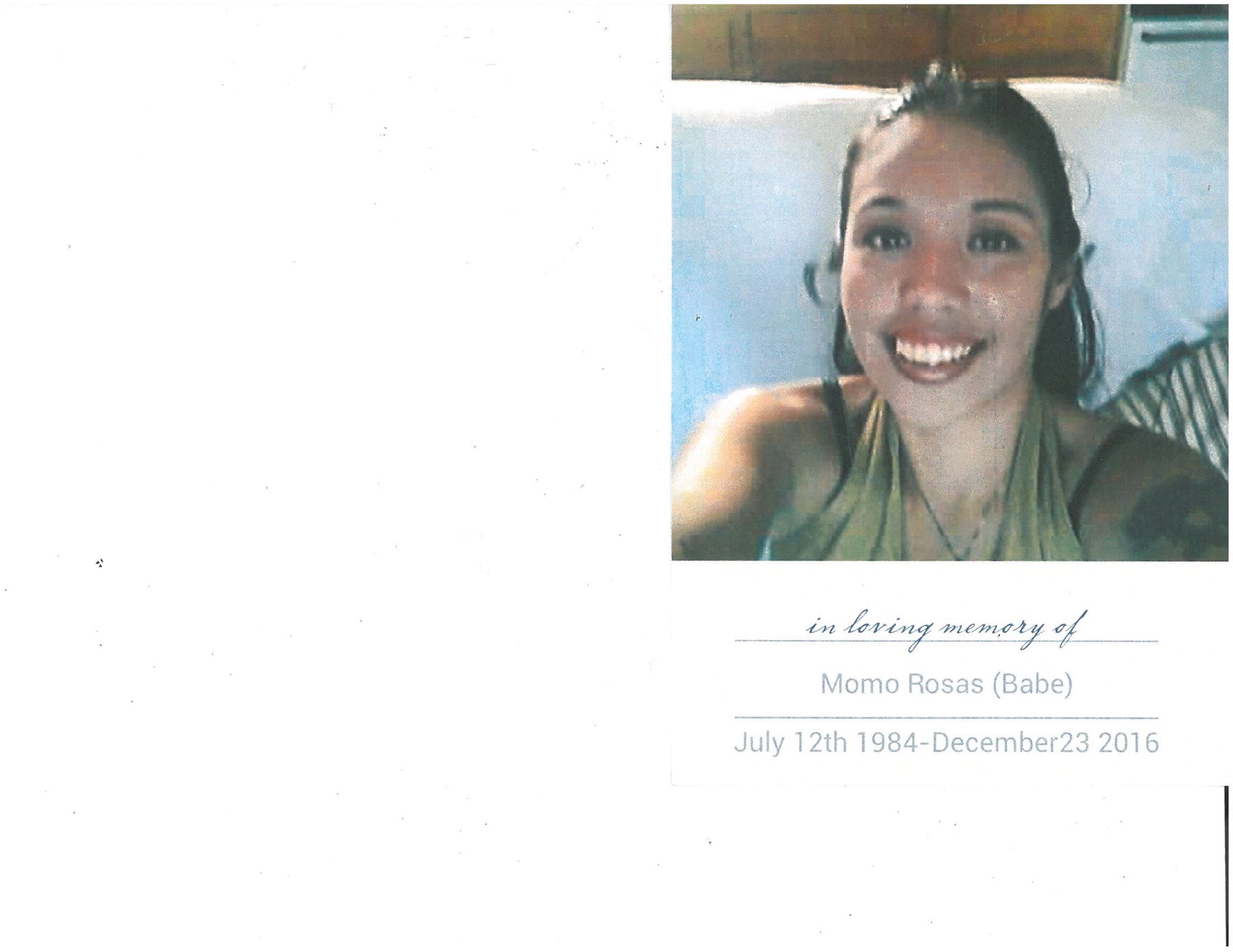 Obituary of Monic Nicole Rosas