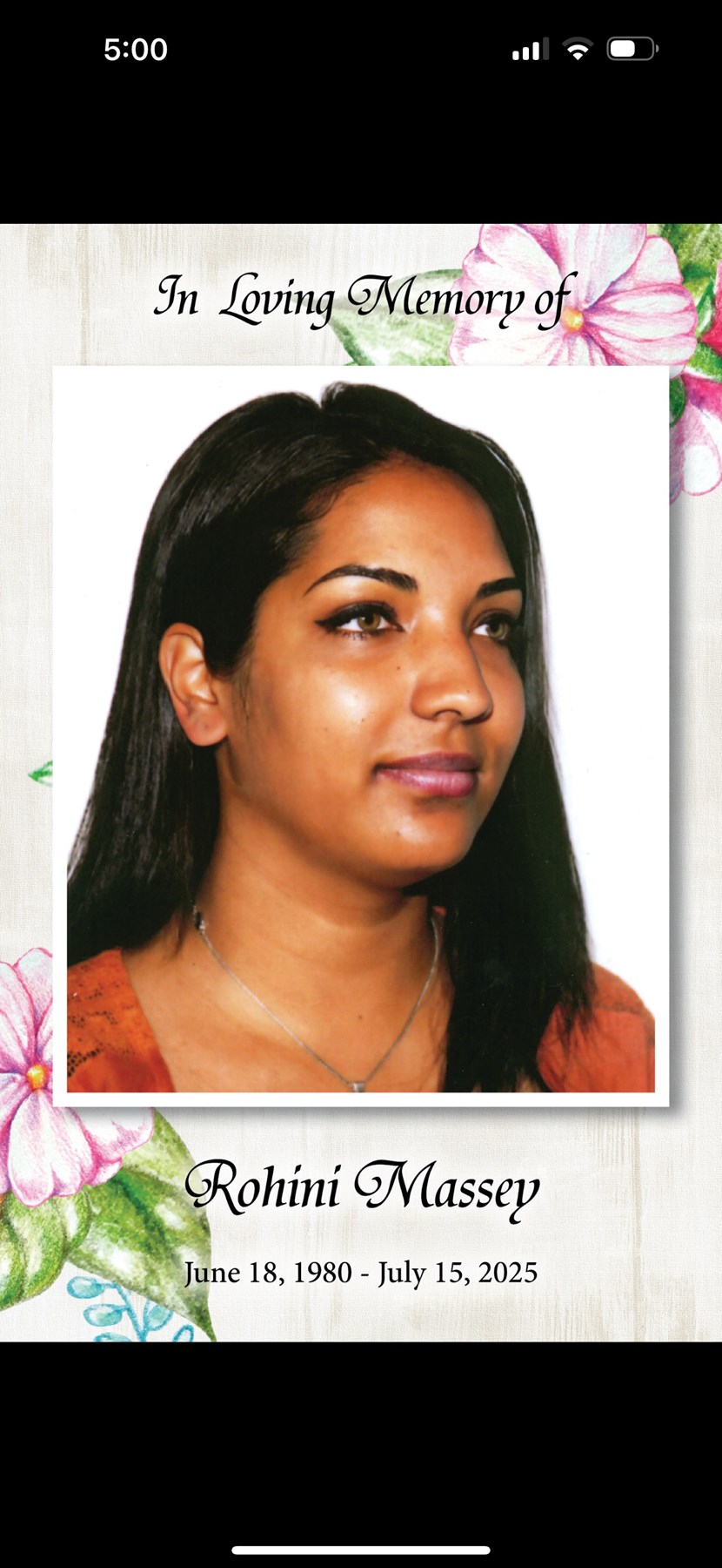 Obituary of Rohini Massey