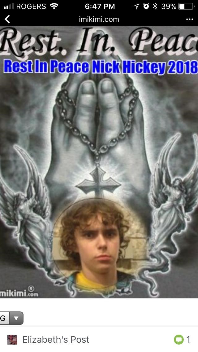 Obituary of Nicholas Rodney Hickey