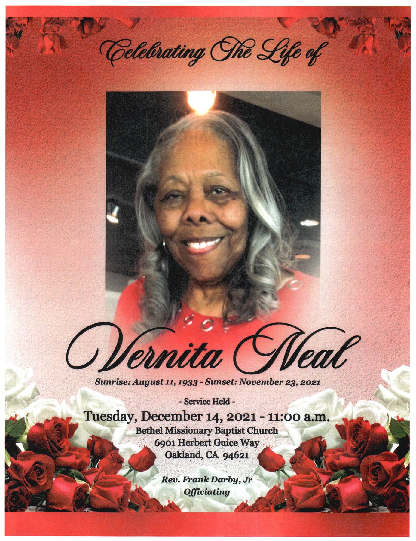 Obituary of Vernita Neal