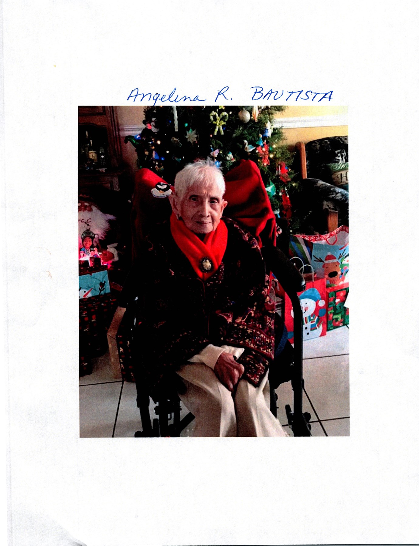 Obituary of Angelina Railes Bautista