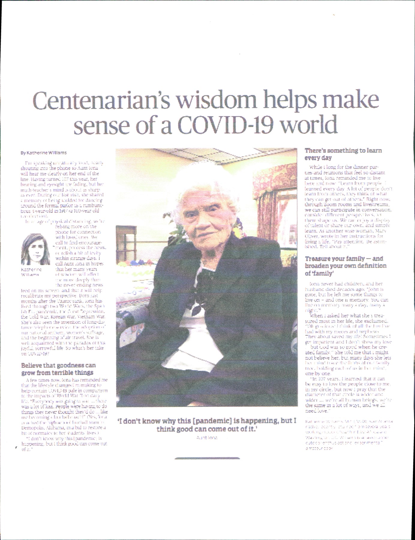 Obituary of Iona Gillespie Fontaine