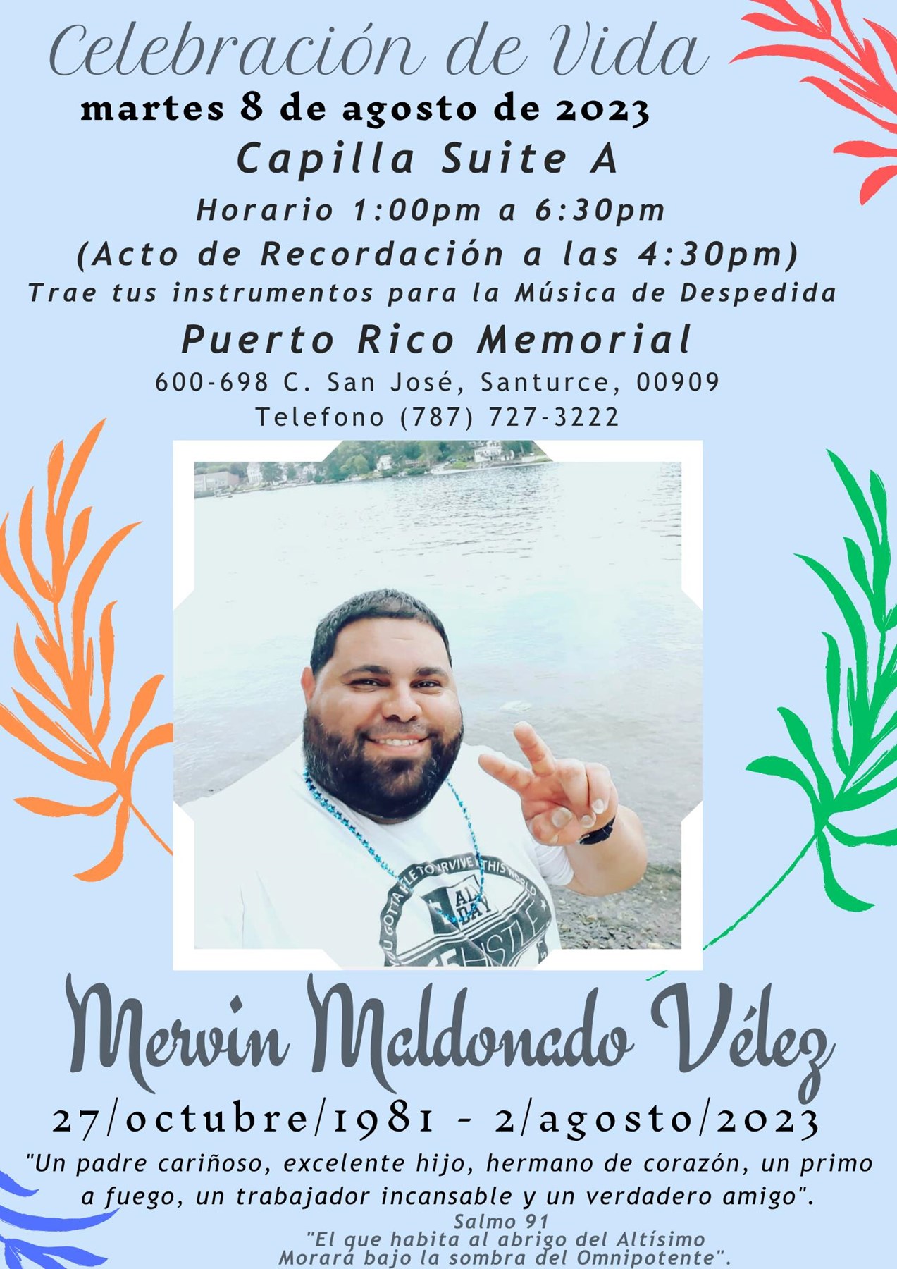 Obituary of Mervin Maldonado Vélez