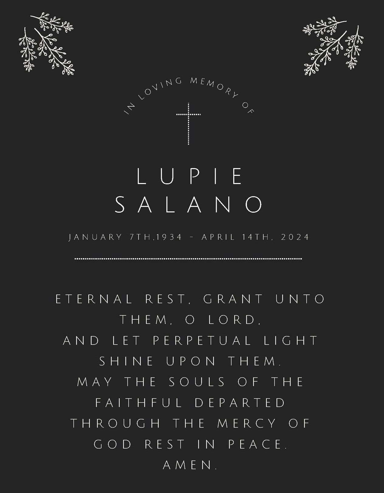 Lupie Salano Obituary - Temple, TX