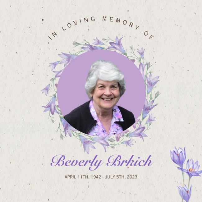 Avis de décès de Beverly Eileen (Hughes) Brkich