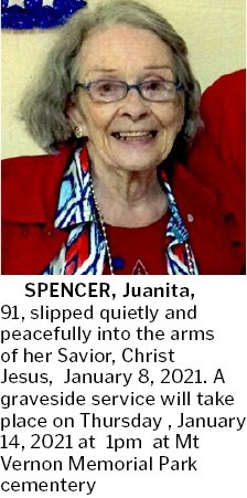 Obituario de Juanita Smith Spencer