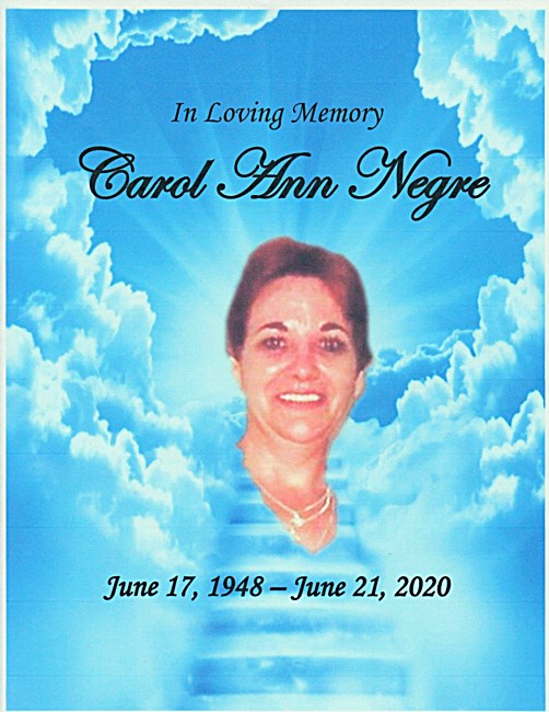 Avis de décès de Carol Ann Negre