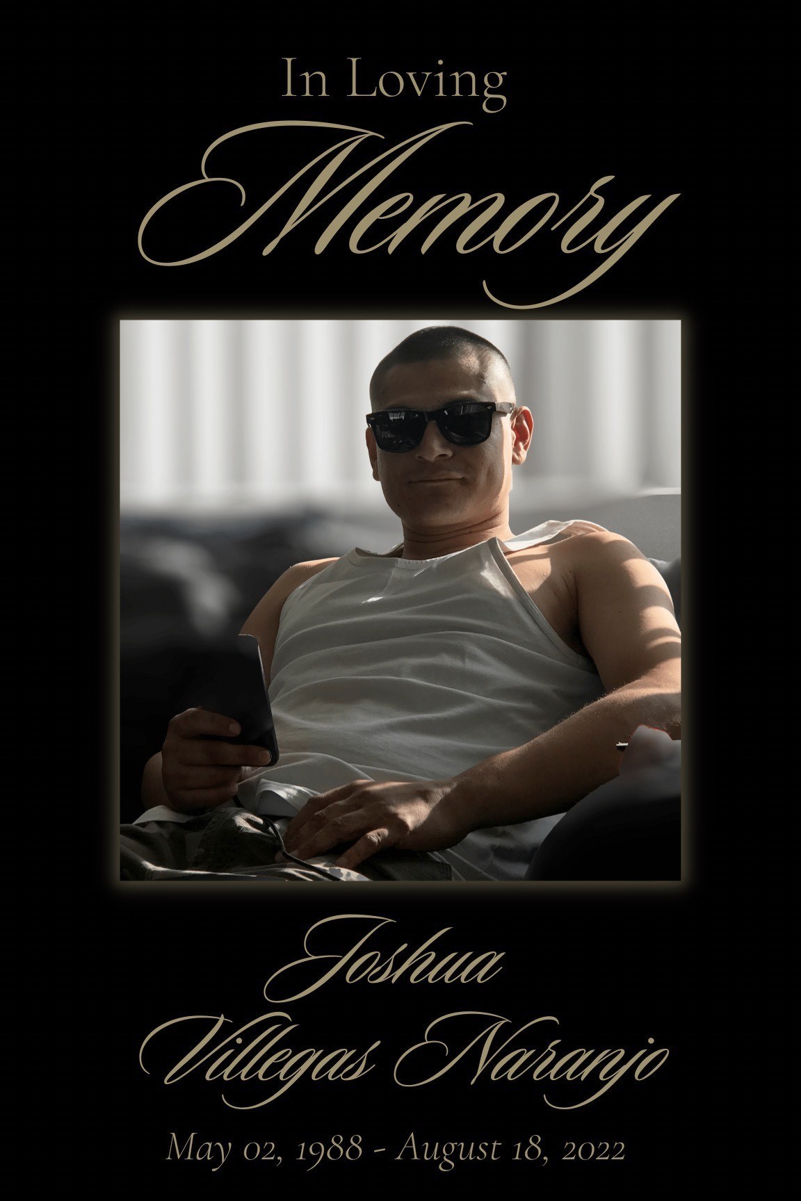 Obituary of Joshua Villegas Naranjo