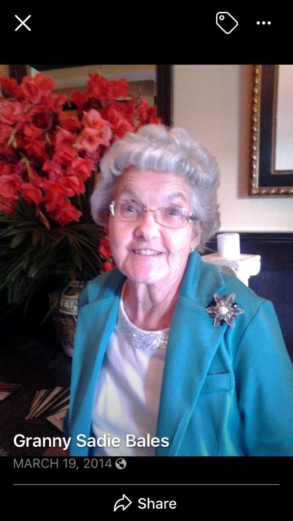 Obituary of Sadie Louise Bales