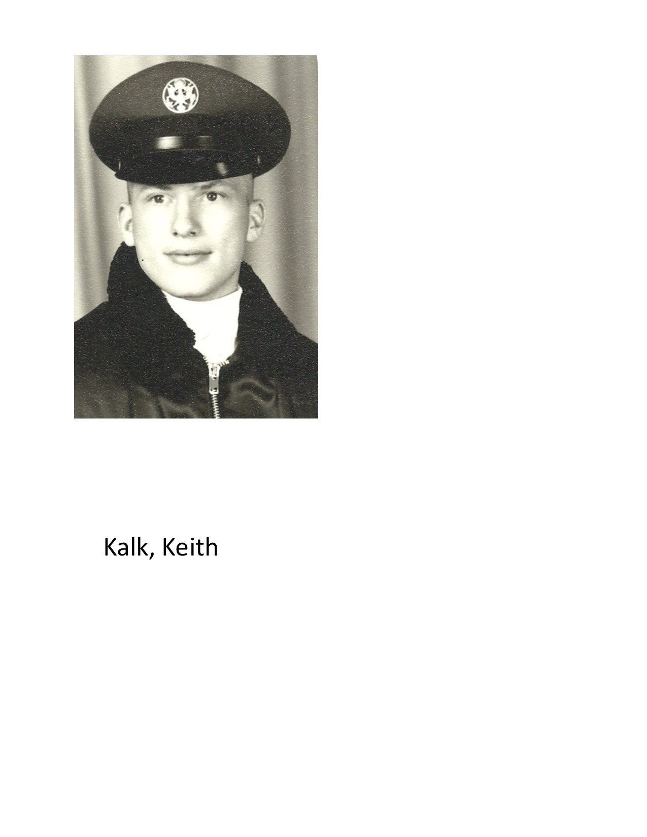 Obituary of Keith Kalk