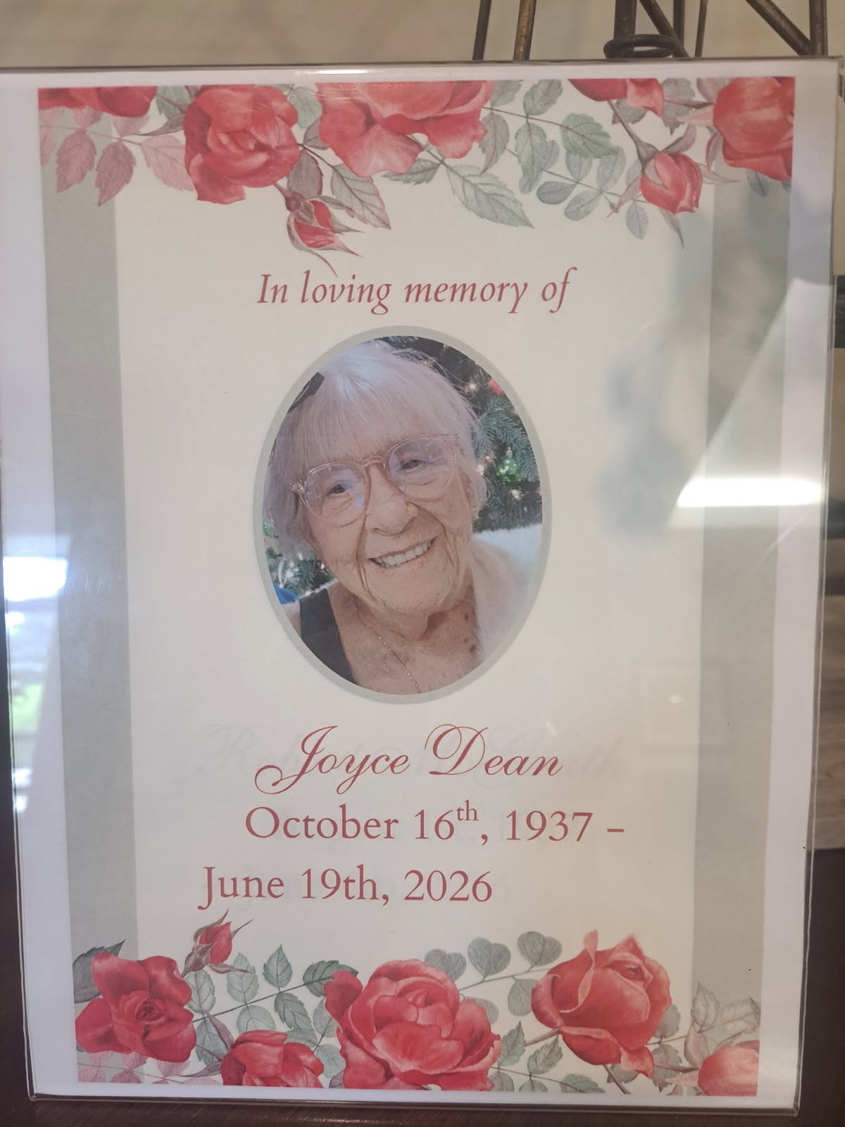 Obituary of Joyce Shelton Dean