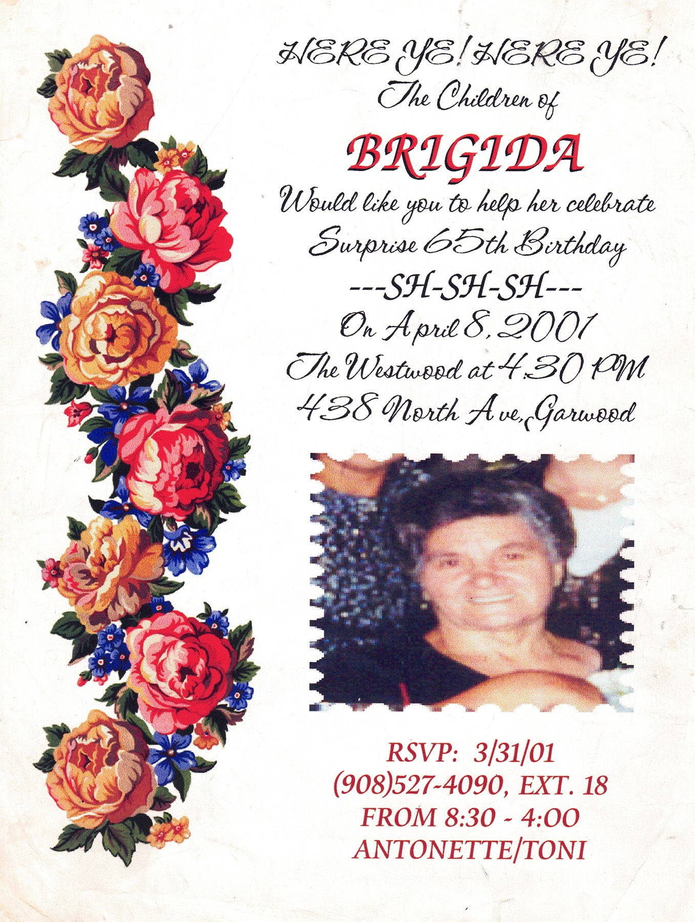 Obituary of Brigida Muscaritolo