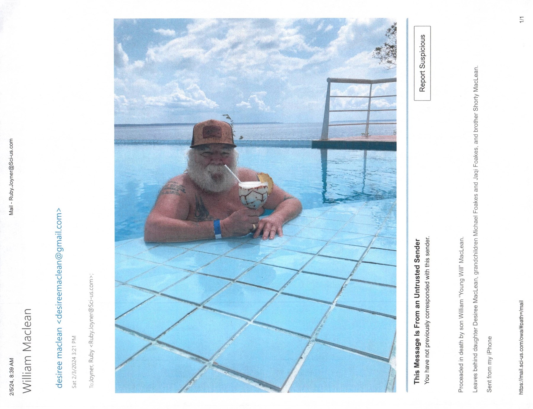 Obituary of William Louis MacLean