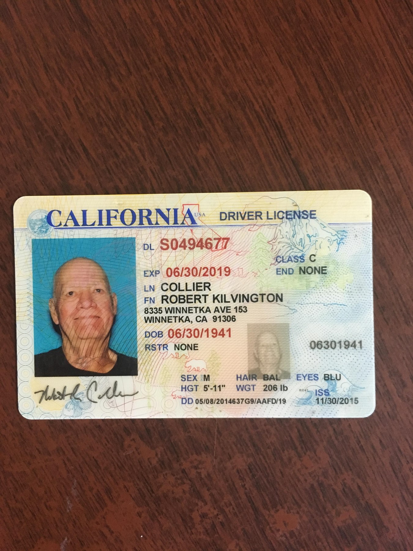 Avis de décès de Robert Kilvington Collier