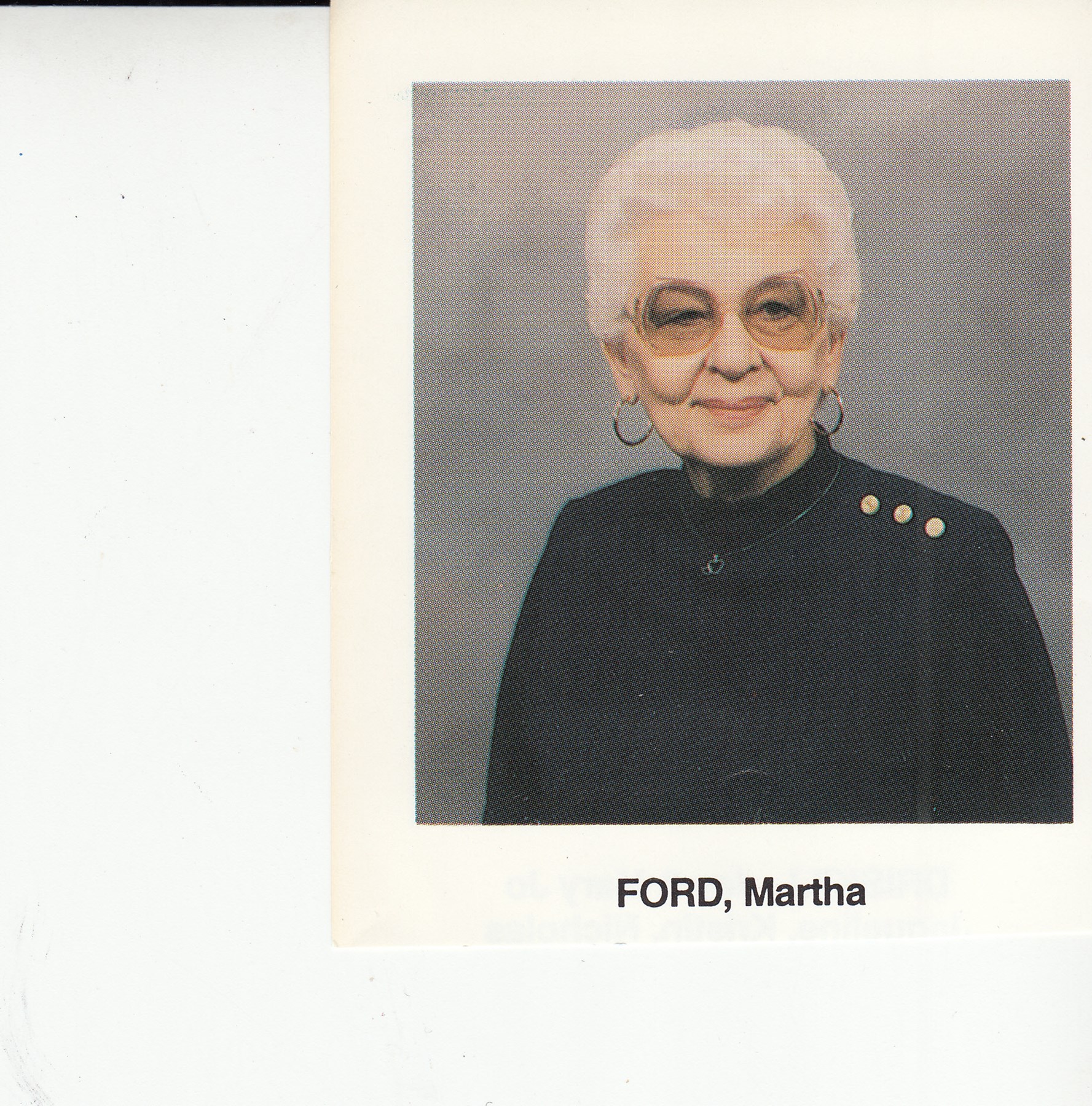 Obituary of Martha Elinor Ford