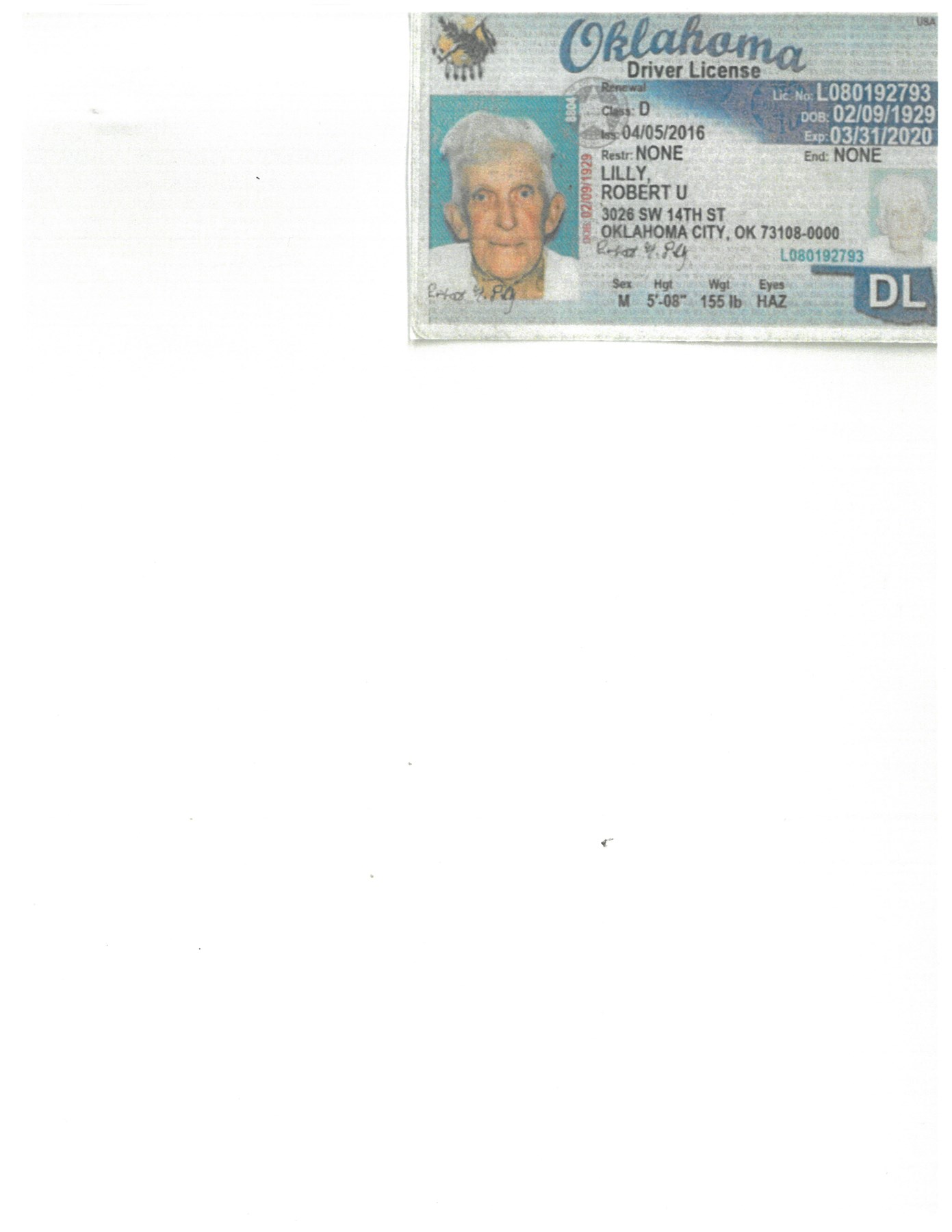 Obituary of Robert Ulysses Lilly Sr.