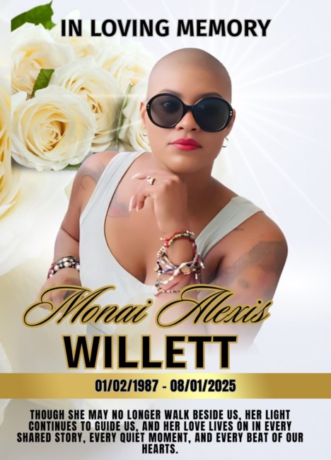 Obituary of Monai Alexis Willett