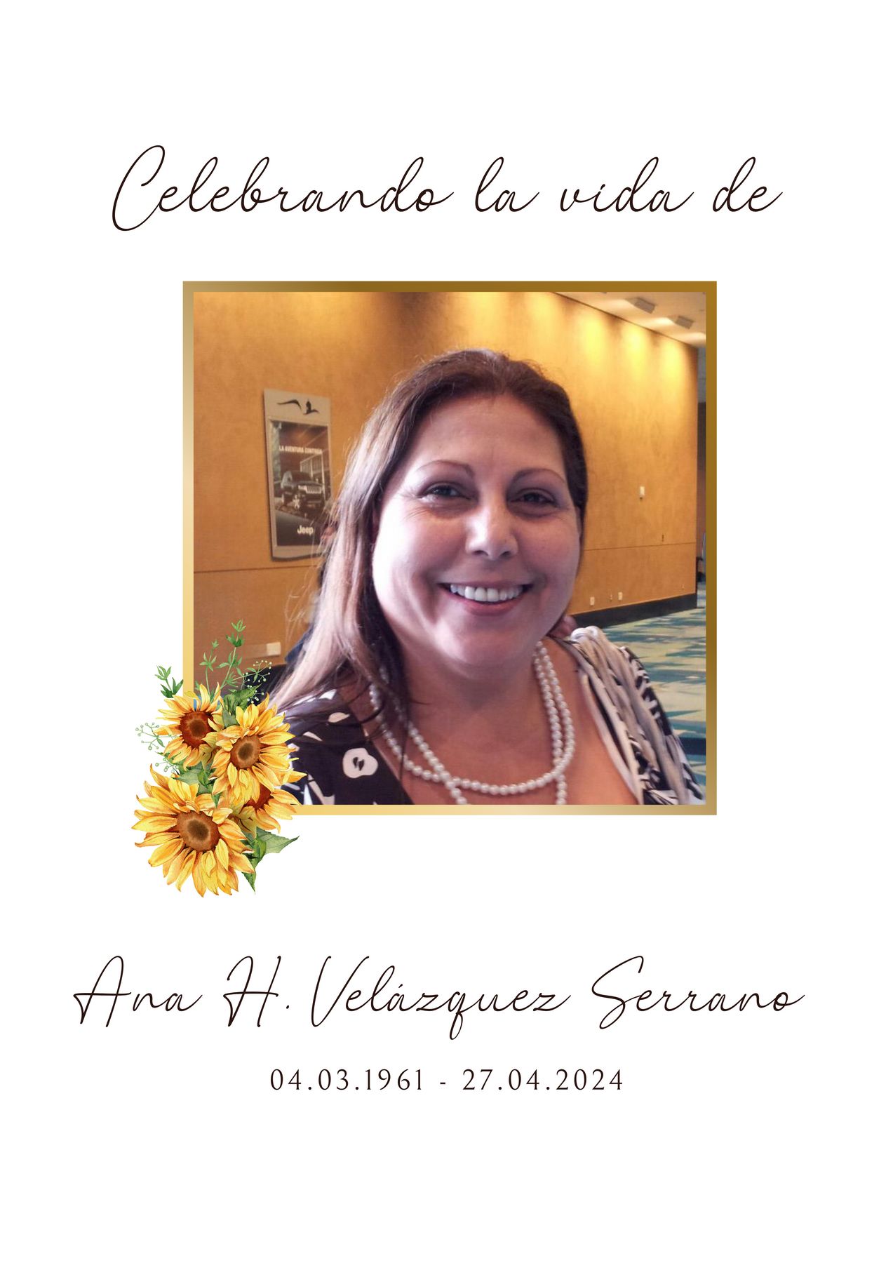 Obituary of Ana Hilda Velázquez Serrano