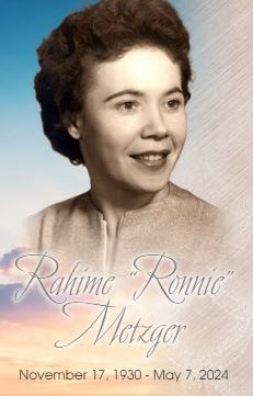 Obituary of Rahime "Ronnie" Metzger