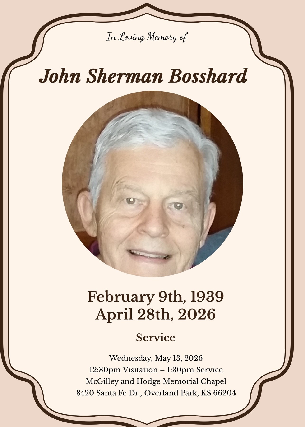 Obituary of John Sherman Bosshard