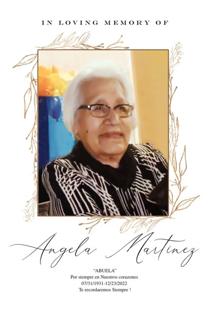 Obituary of Maria D. Martinez