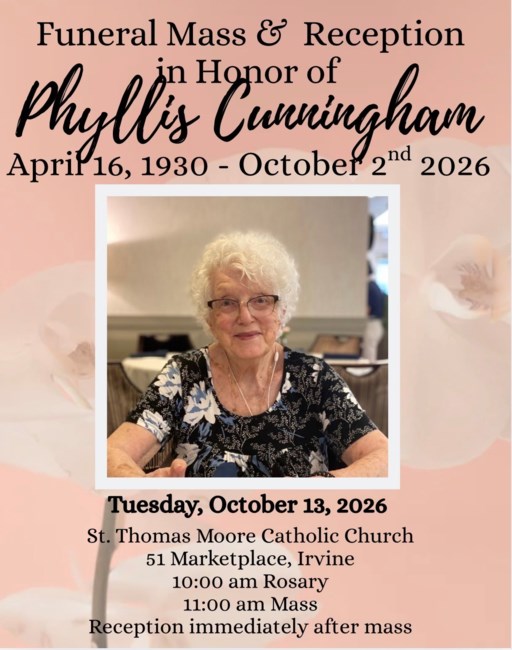 Obituary of Phyllis A Cunningham