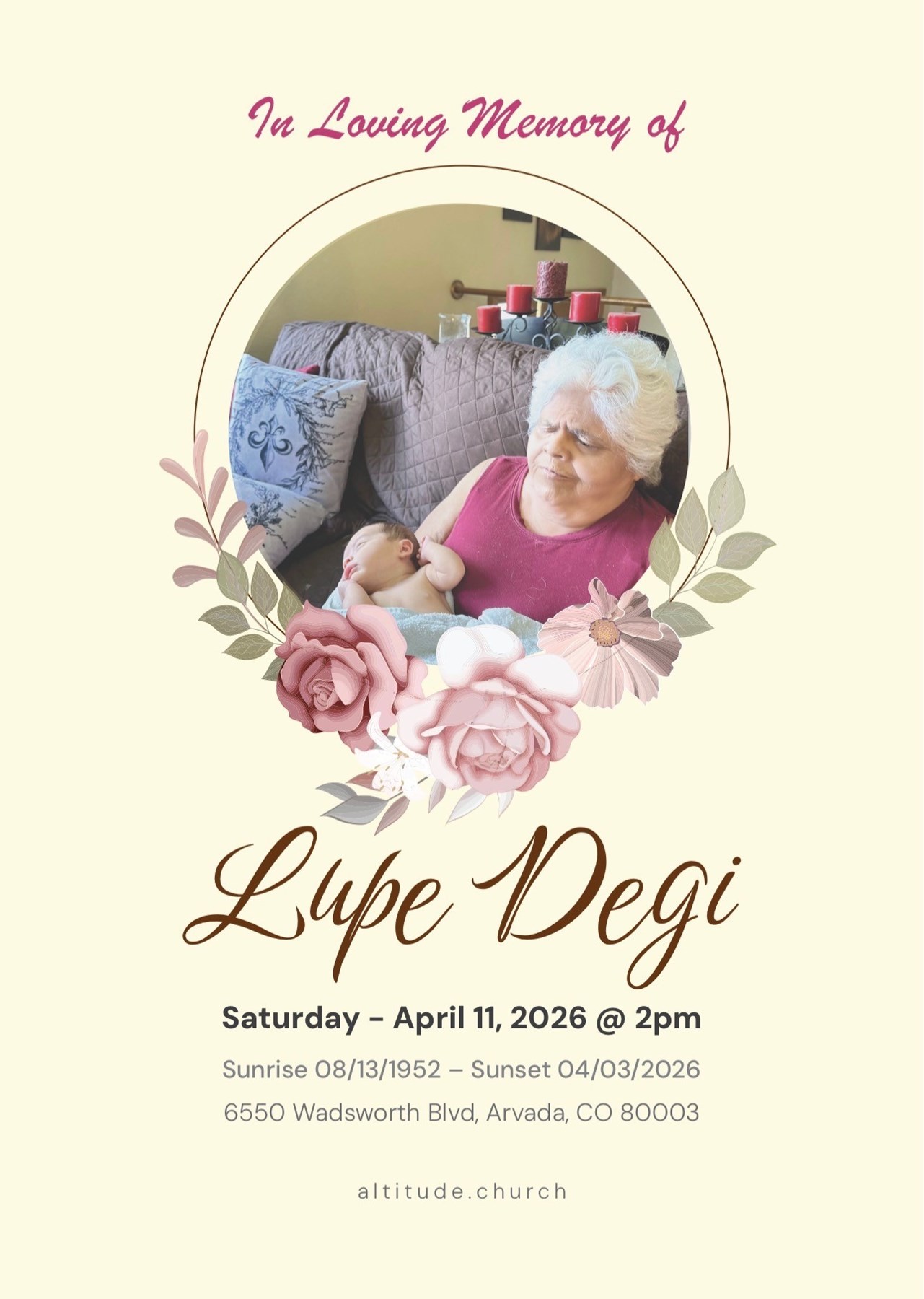 Obituario de Guadalupe Rivera Degi