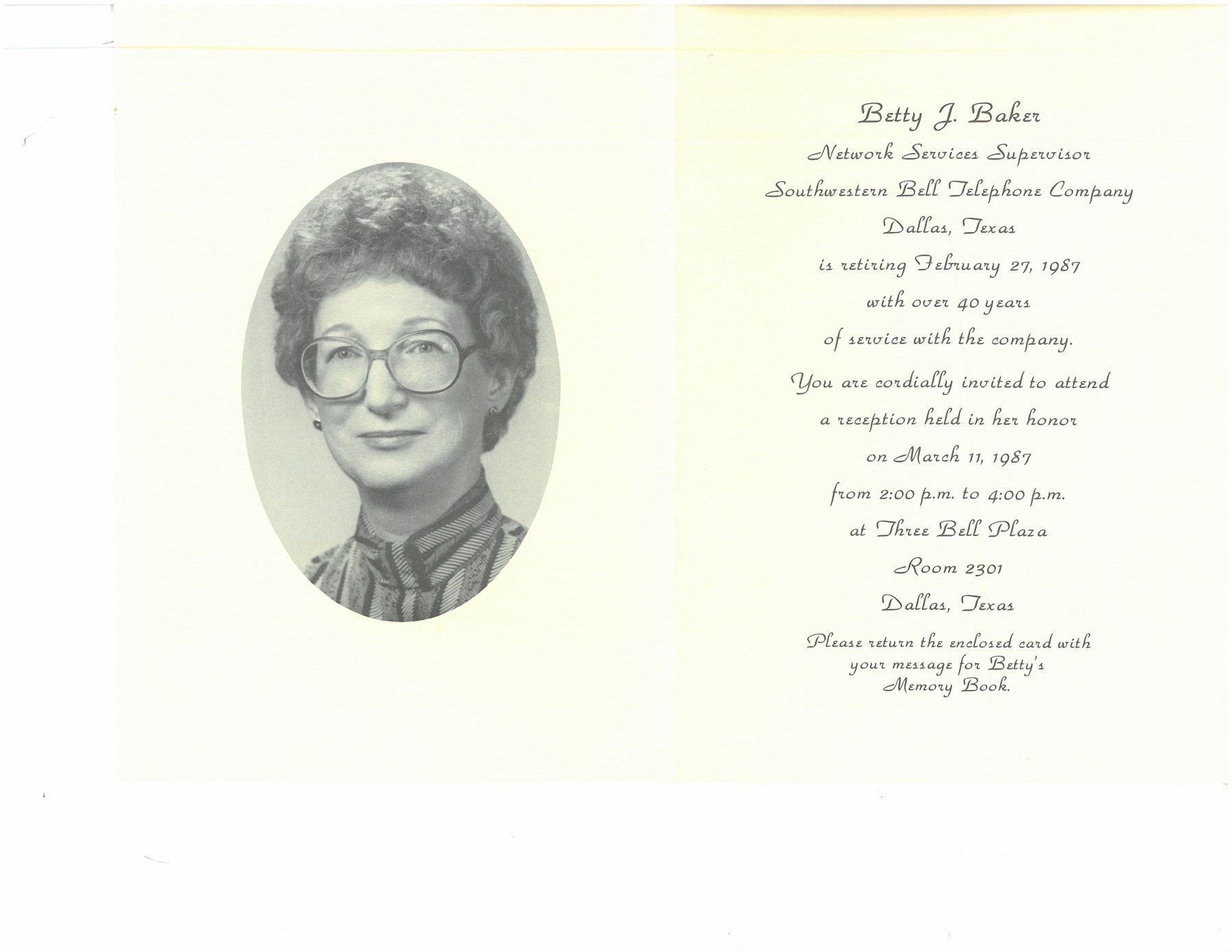 Obituario de Ms. Betty Jo Baker