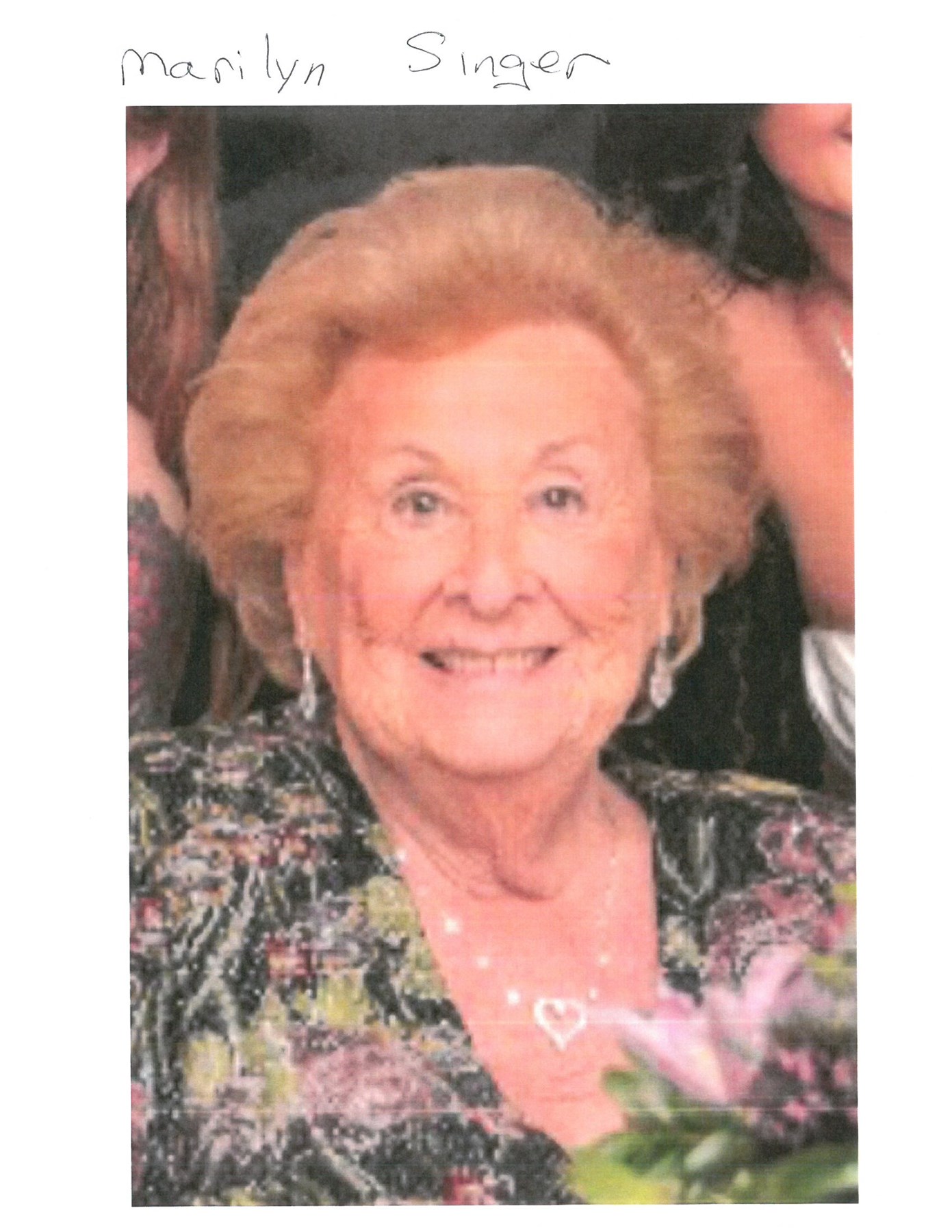 Obituary of Marilyn Singer