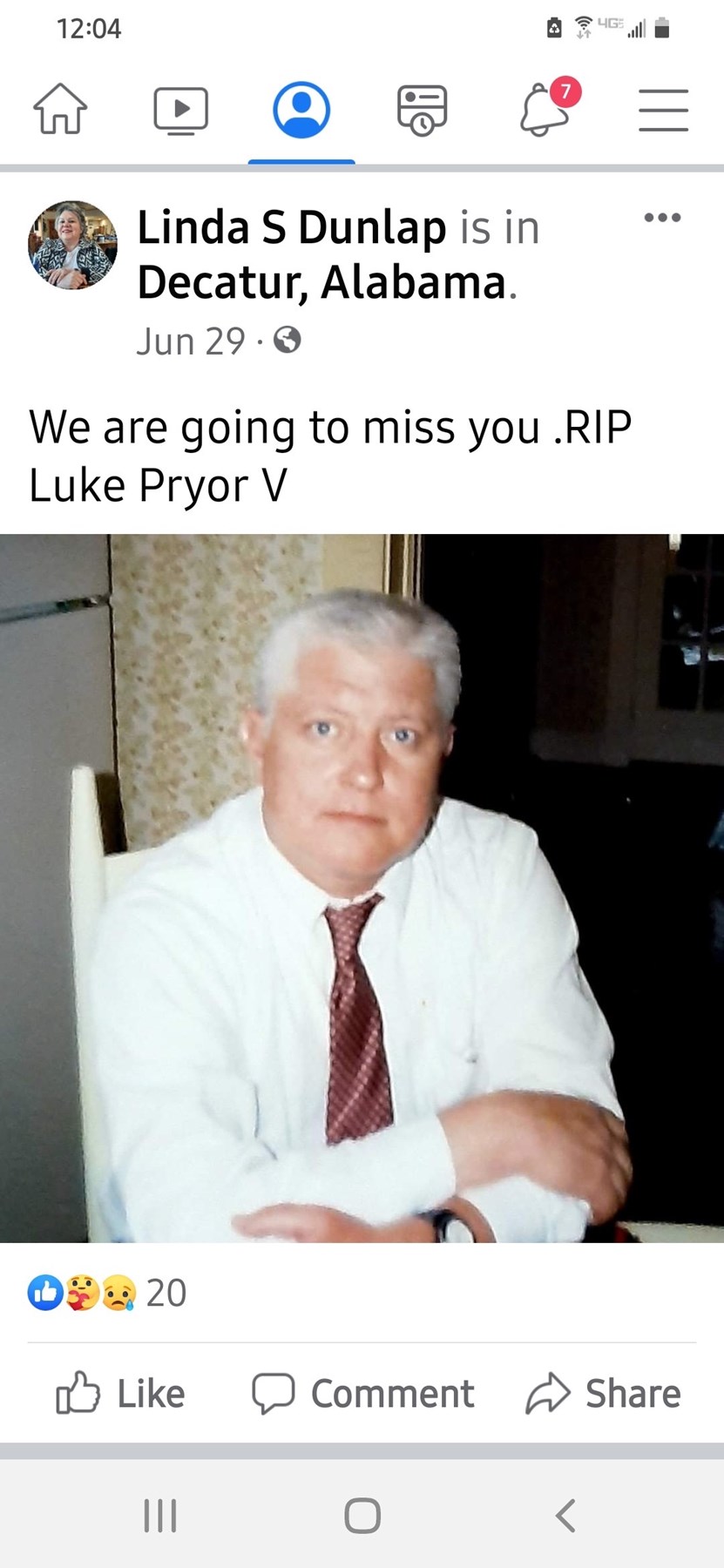 Obituary of Luke Pryor V