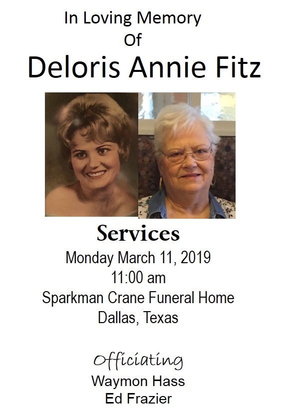 Obituary of Deloris Annie Fitz