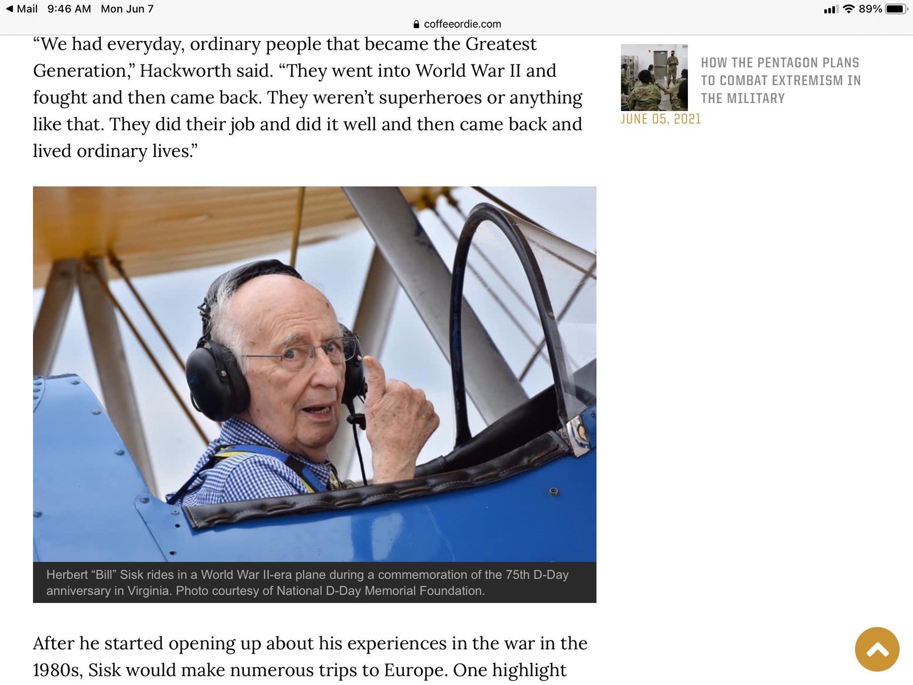 Obituary of Herbert "Bill" Billups Sisk