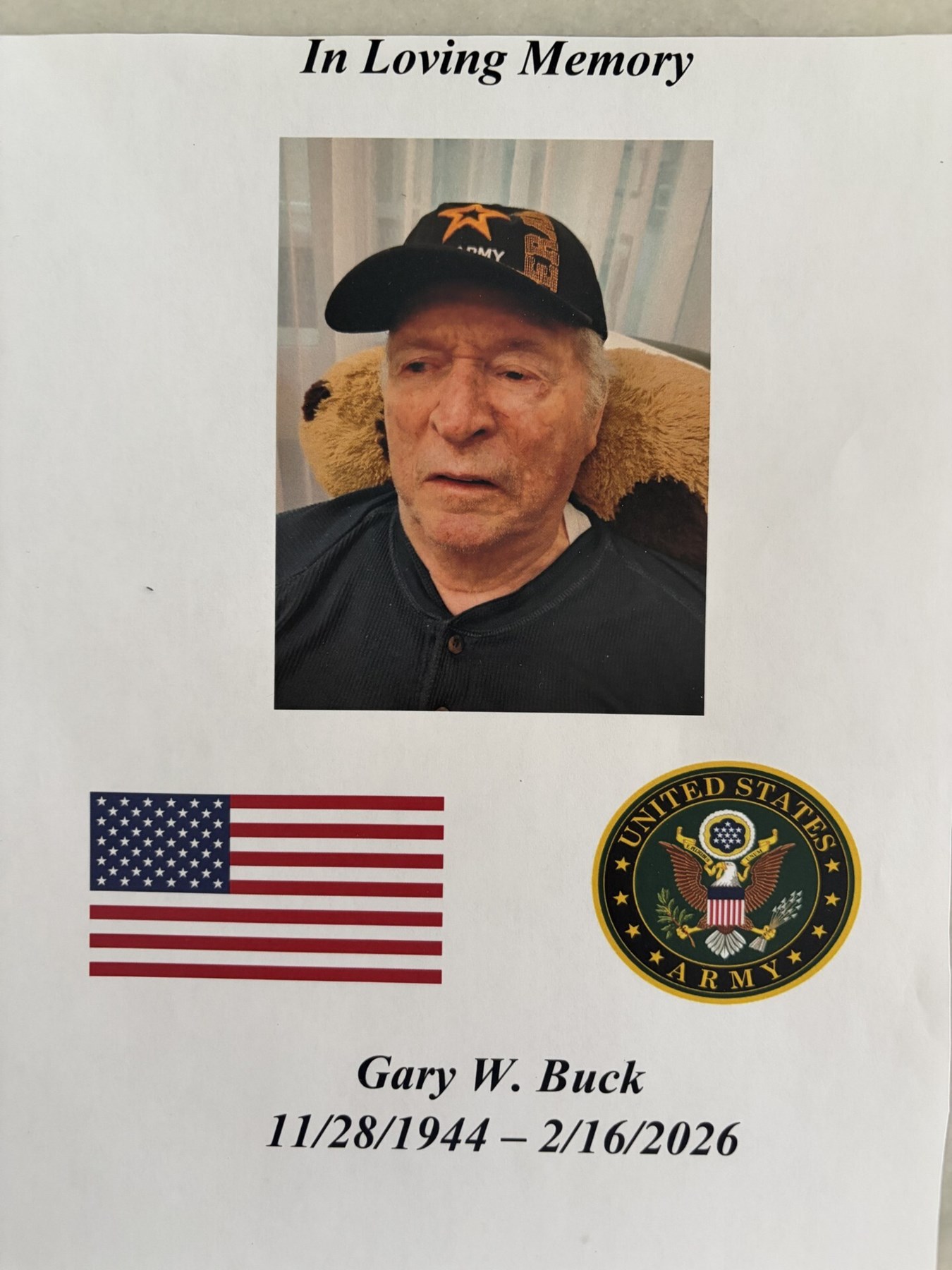 Obituary of Gary Walter Buck