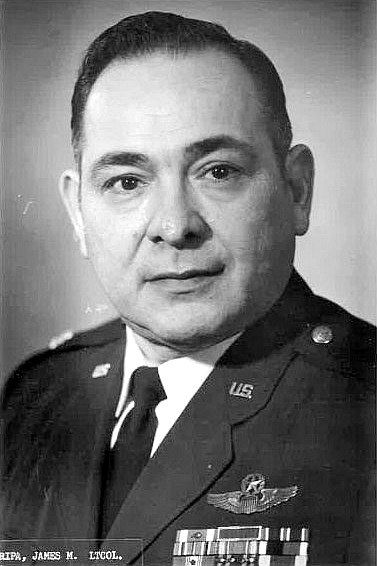 Avis de décès de Lt Col James M. Dellaripa, Sr., USAF, Ret.