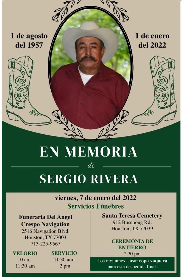 Obituary of Sergio Rivera