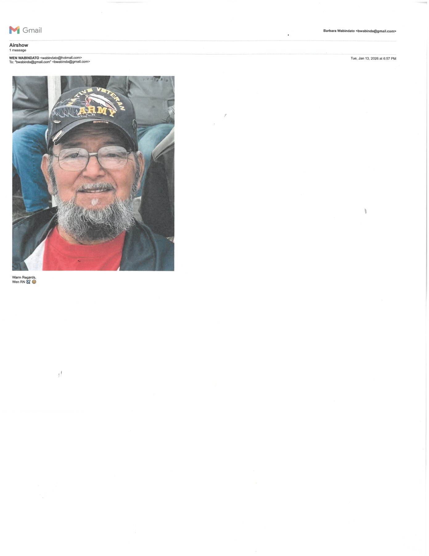 Avis de décès de Jacob LeRoy Wabindato