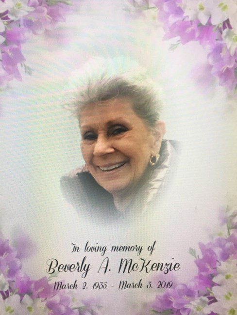 Avis de décès de Beverly Ann McKenzie