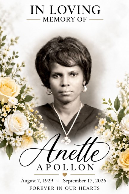 Obituary of Anette Apollon