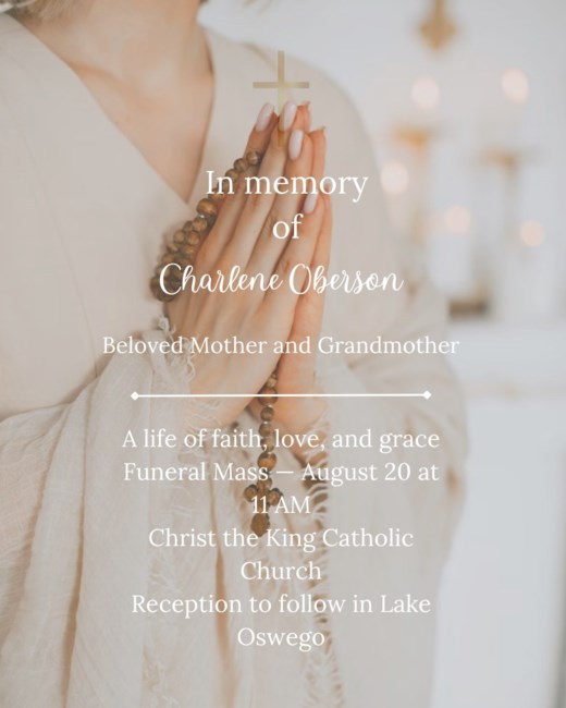 Obituary of Charlene Eleanor Oberson