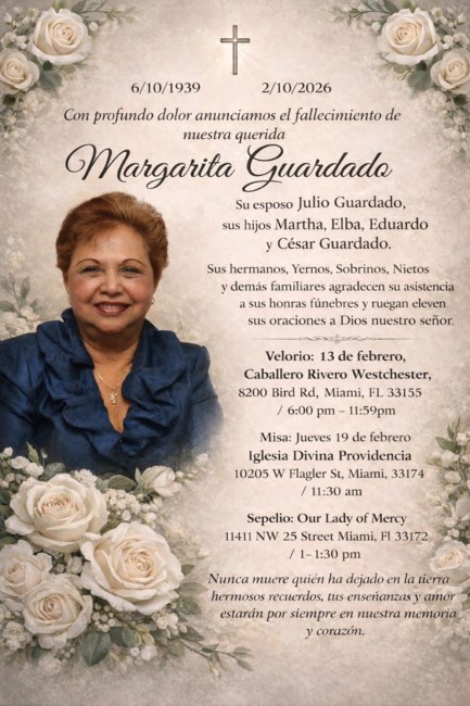 Obituary of Margarita Guardado